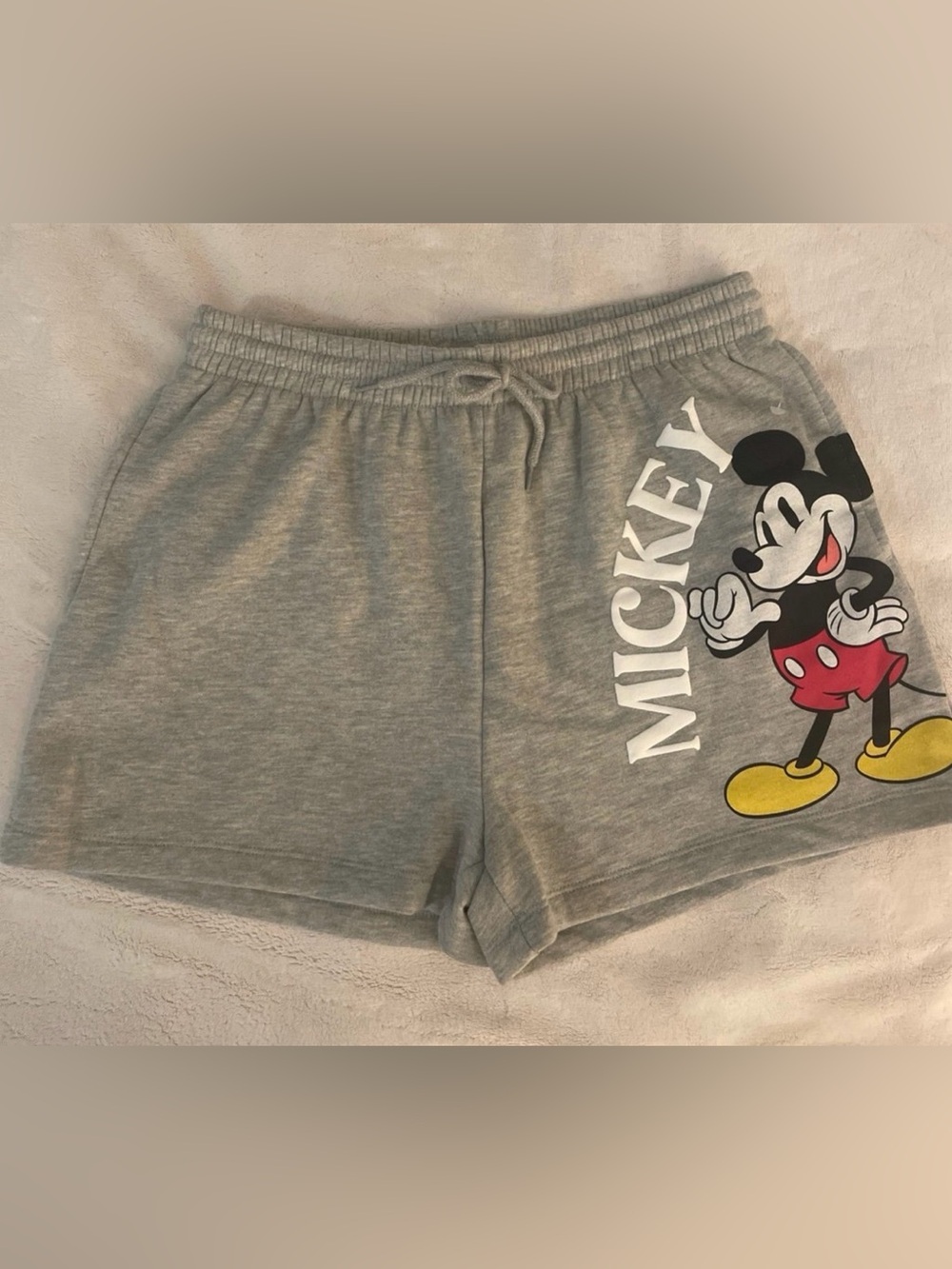 Gray Mickey Mouse Graphic Women’s lounge sleepwear Shorts Large NWOT